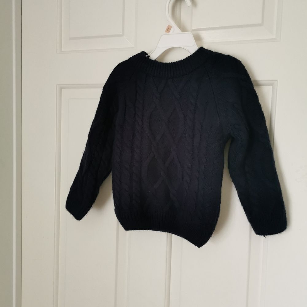 2/$15 Boys Reversible fleece lined and knit sweater size 2-3